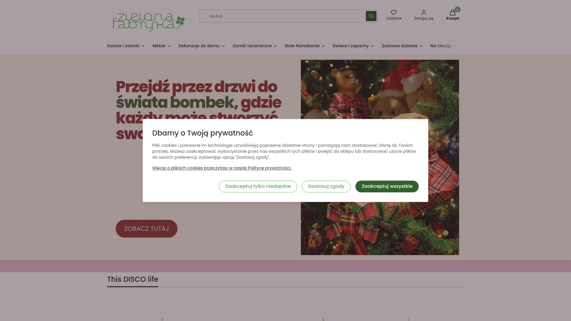 Zrzut ekranu strony firmy