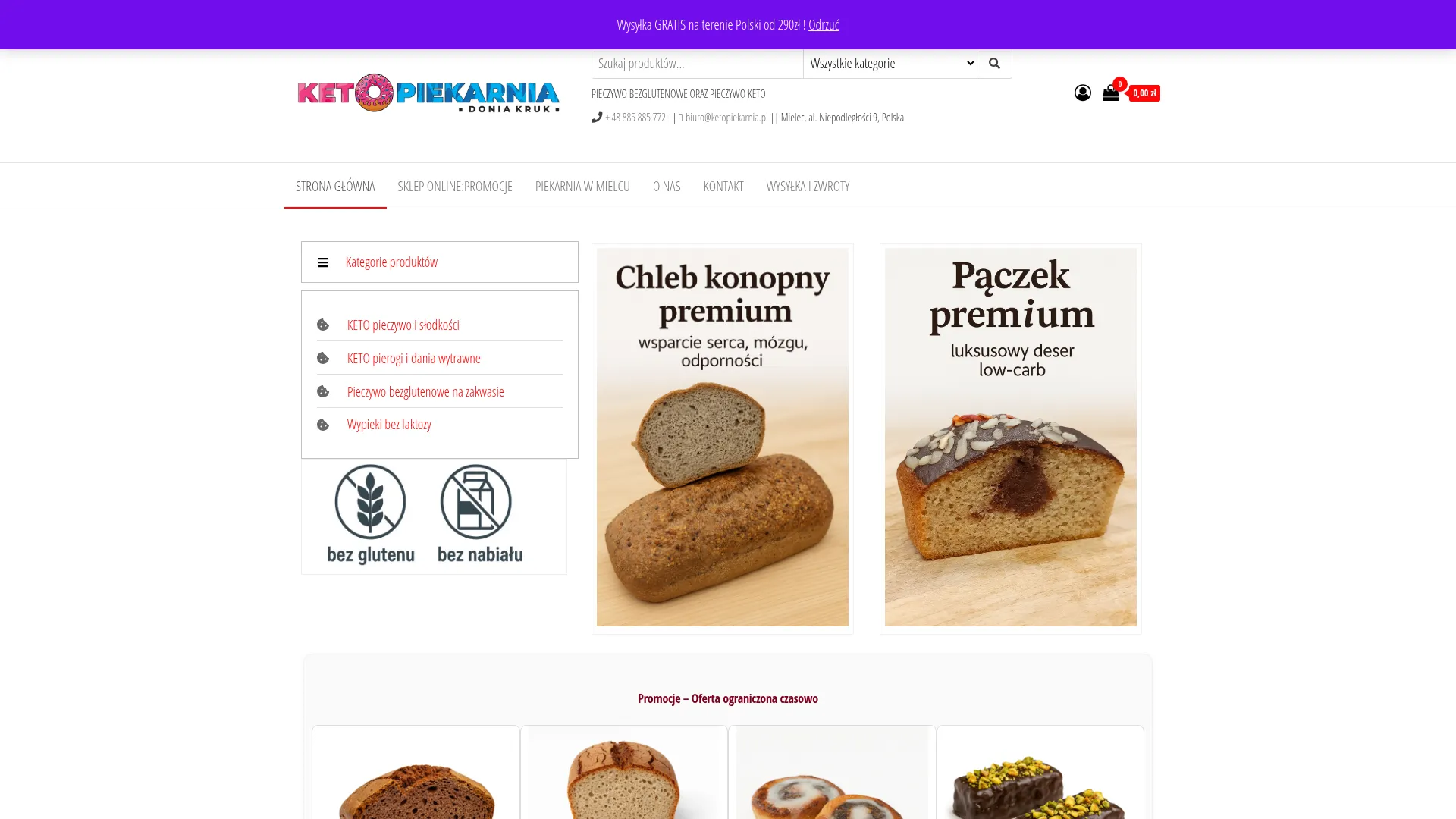 Zrzut ekranu strony firmy