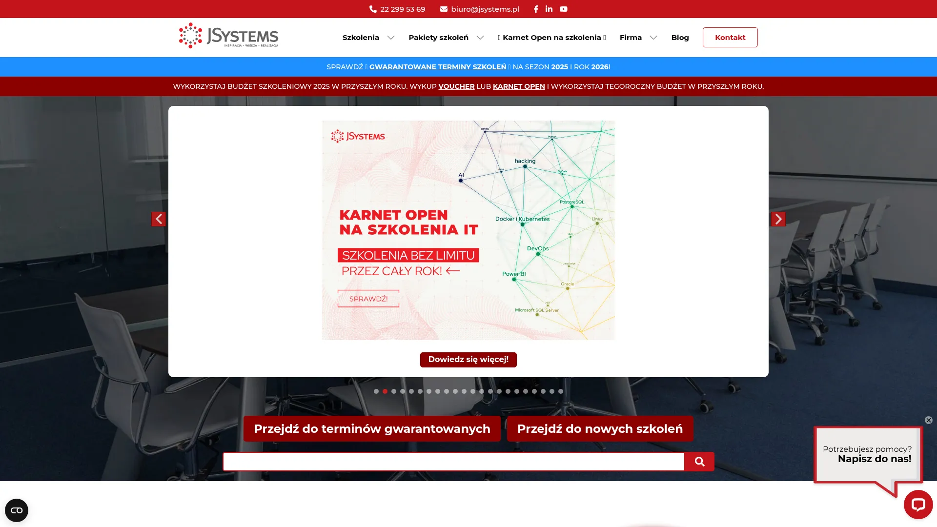 Zrzut ekranu strony firmy