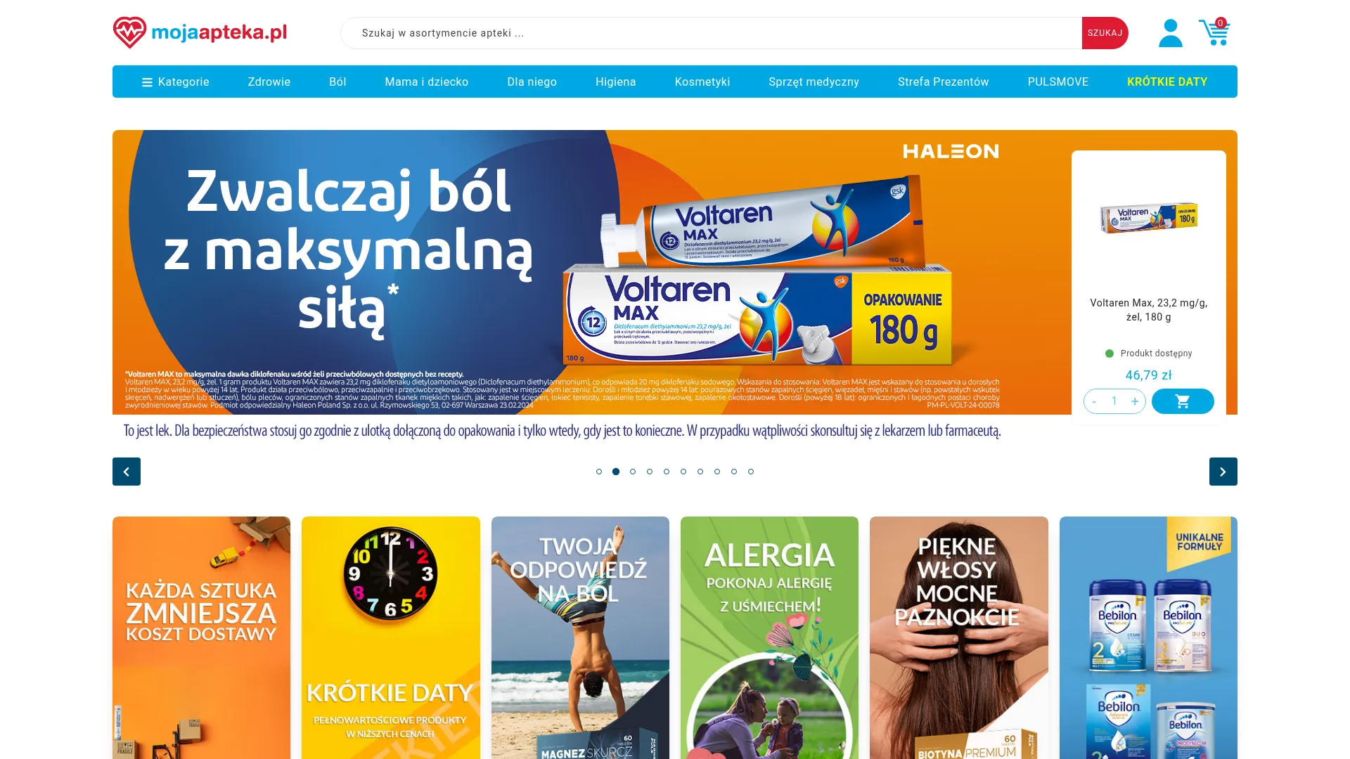 Zrzut ekranu strony firmy