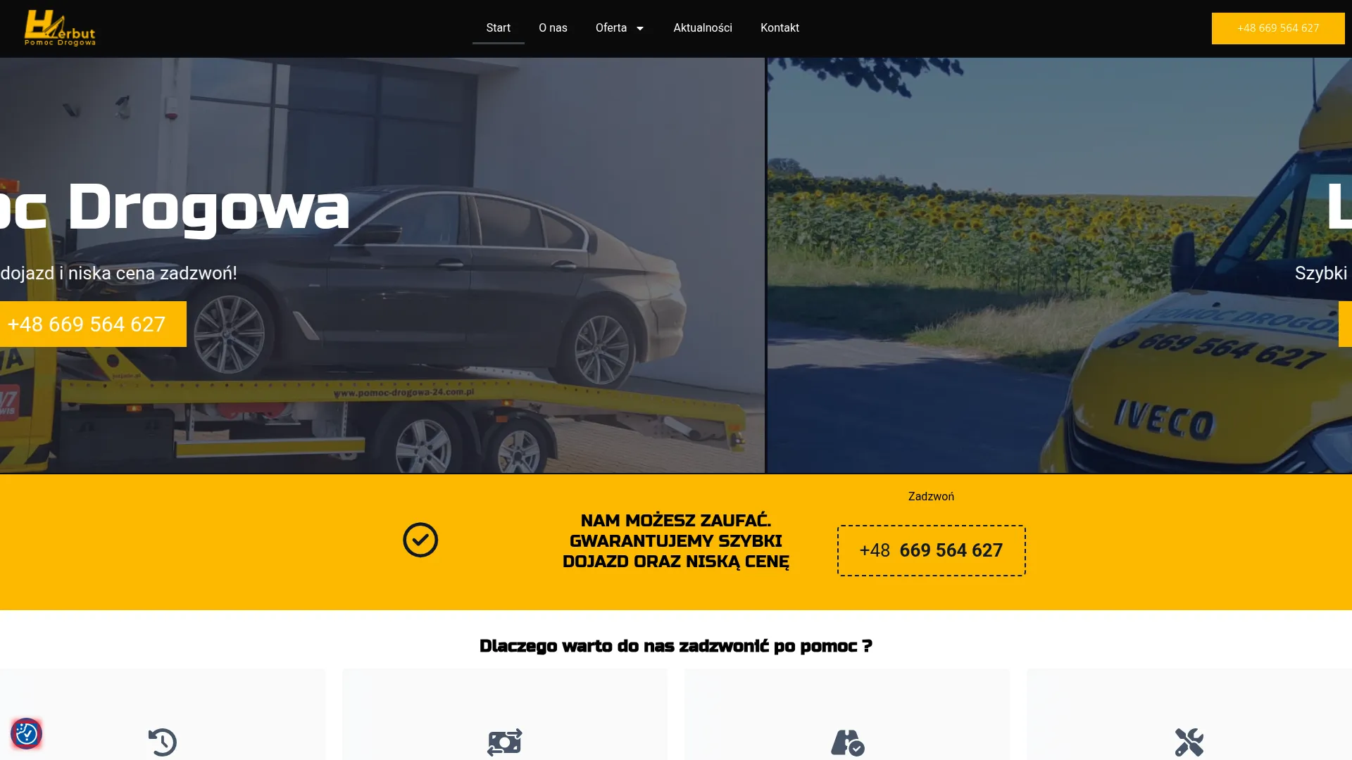 Zrzut ekranu strony firmy