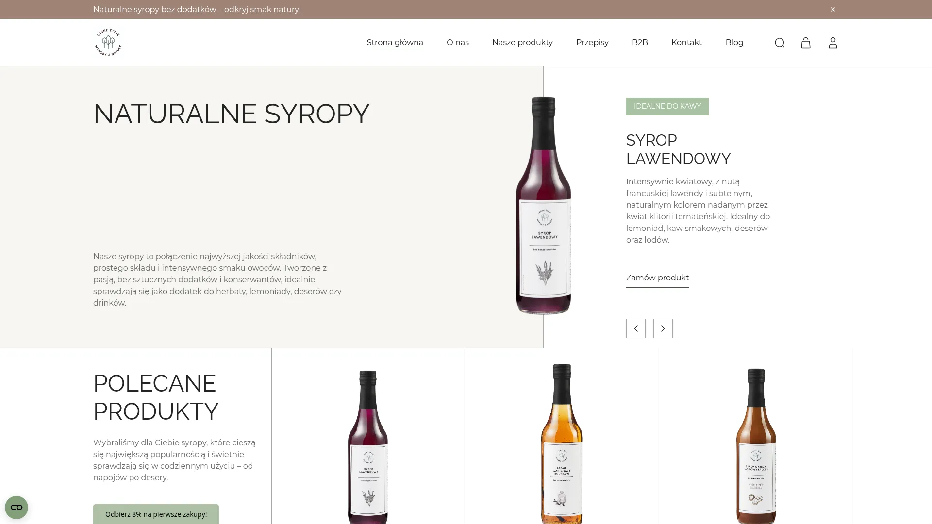 Zrzut ekranu strony firmy