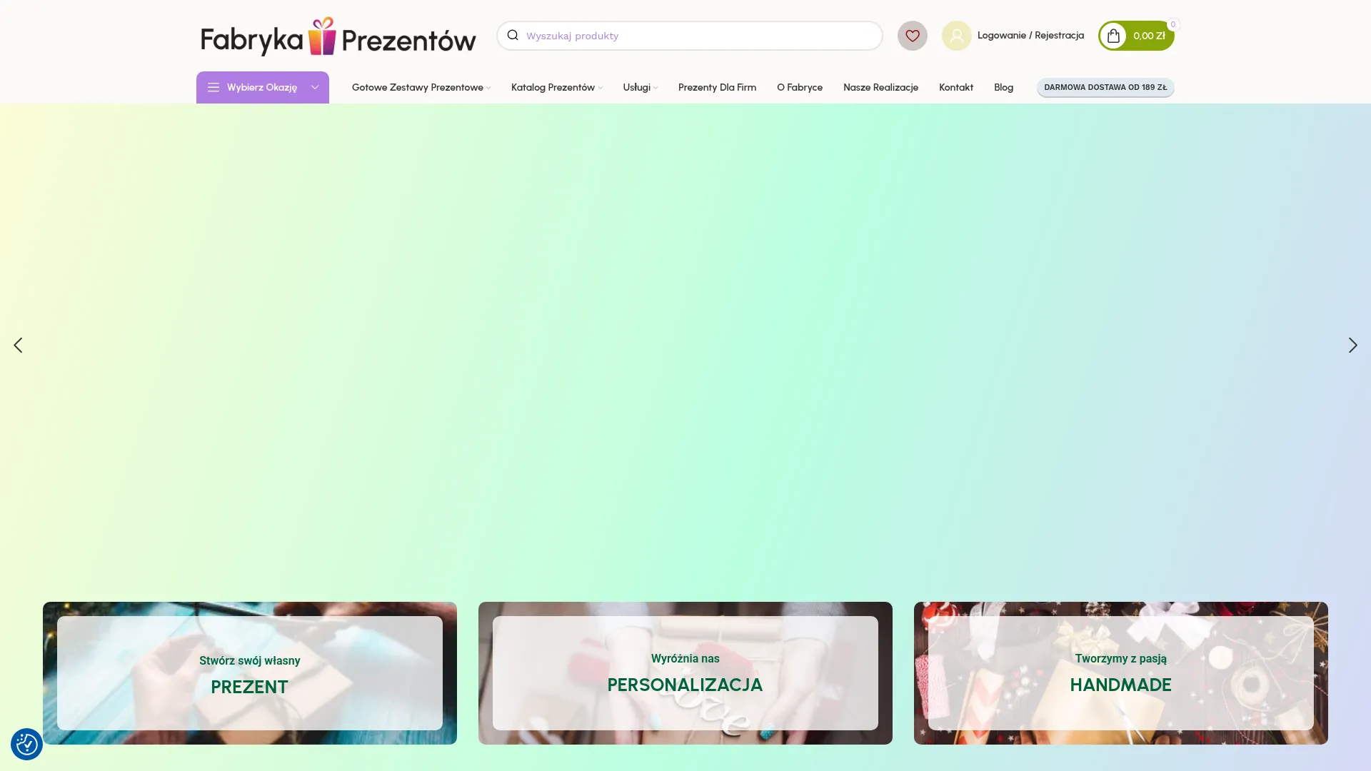 Zrzut ekranu strony firmy