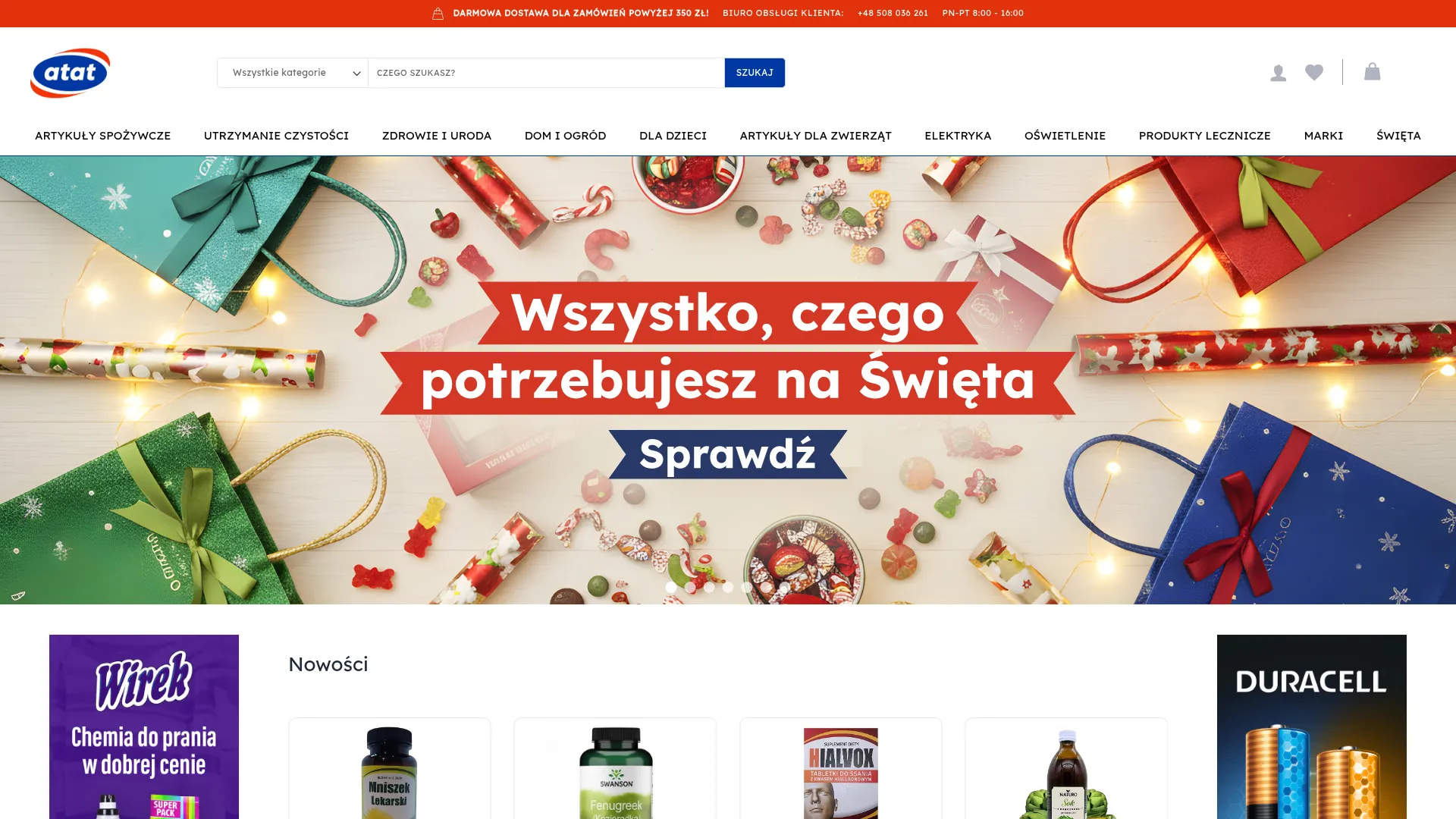 Zrzut ekranu strony firmy