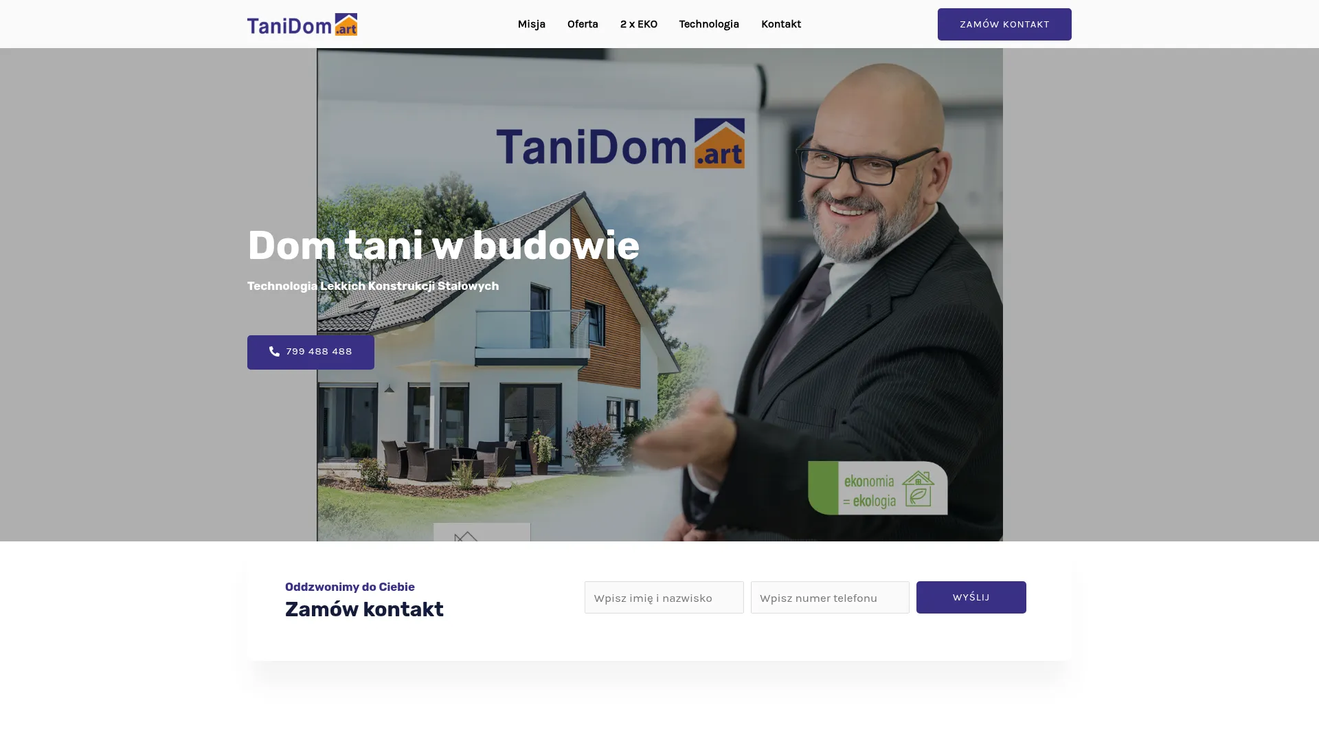 Zrzut ekranu strony firmy