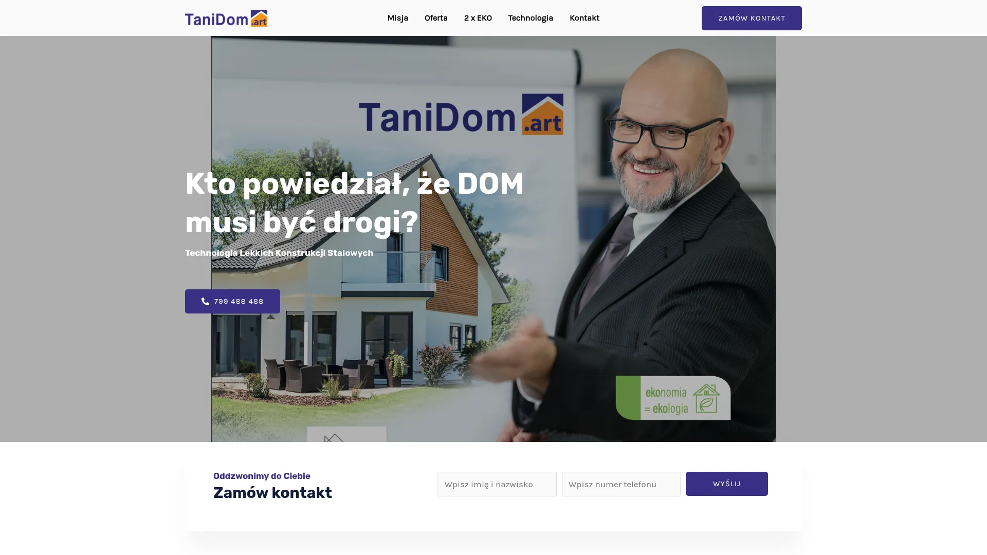 Zrzut ekranu strony firmy